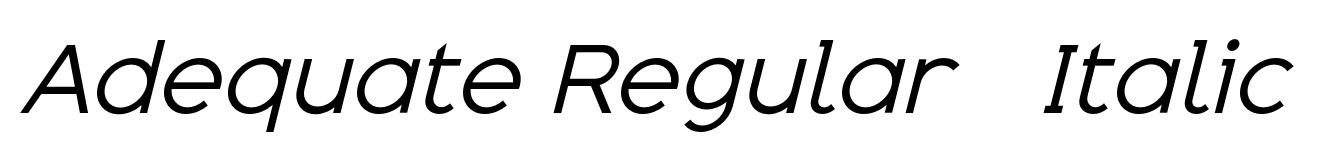 Adequate Regular + Italic